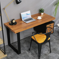 美式办公室实木老板办公桌简易家用书房带抽屉写字台桌卧室电脑桌