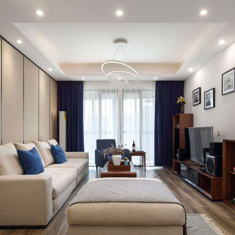 天津市红光家园147平三居室北欧现代风格装修设计效果图
